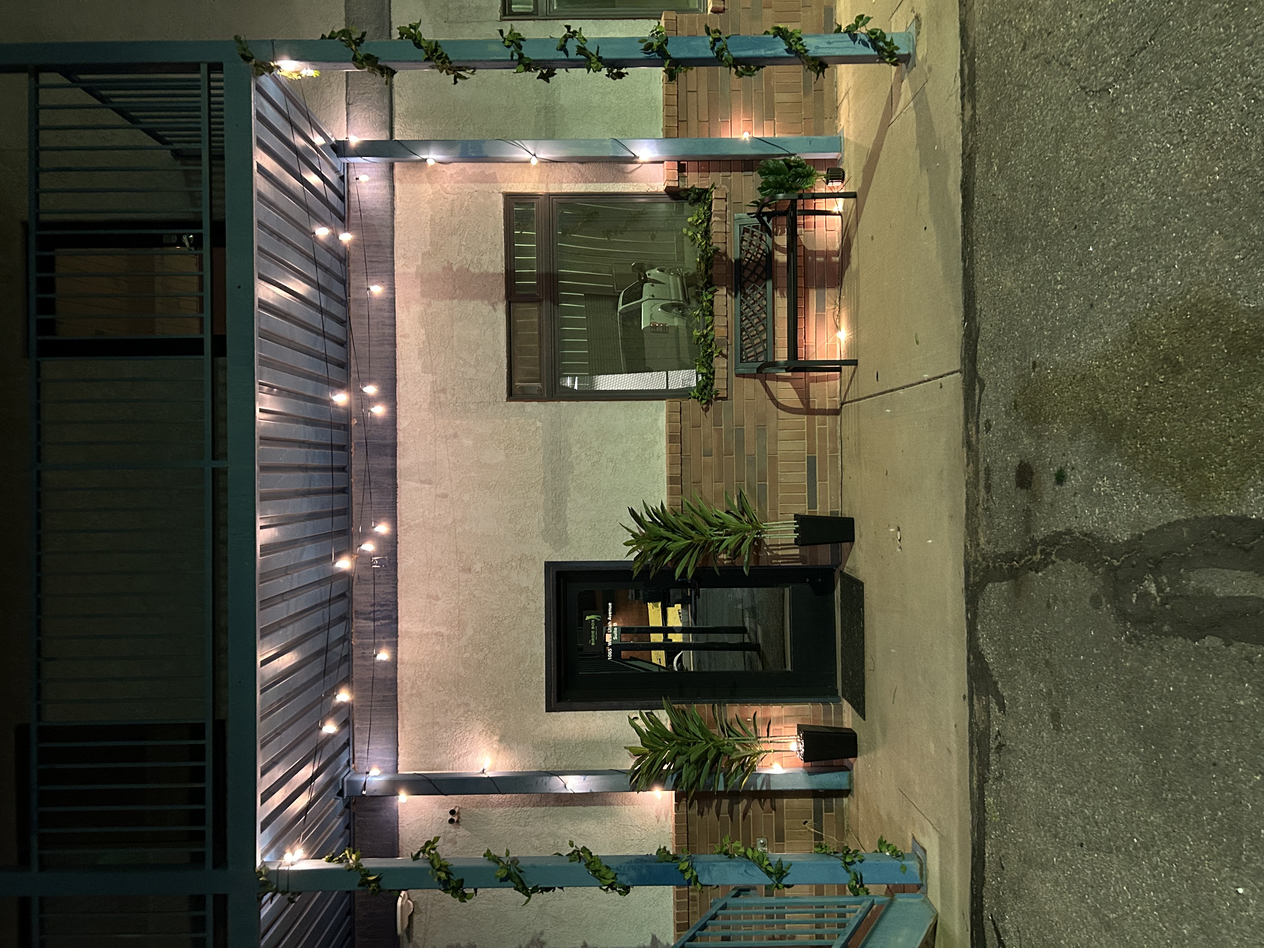 Birdie Box entrance at night